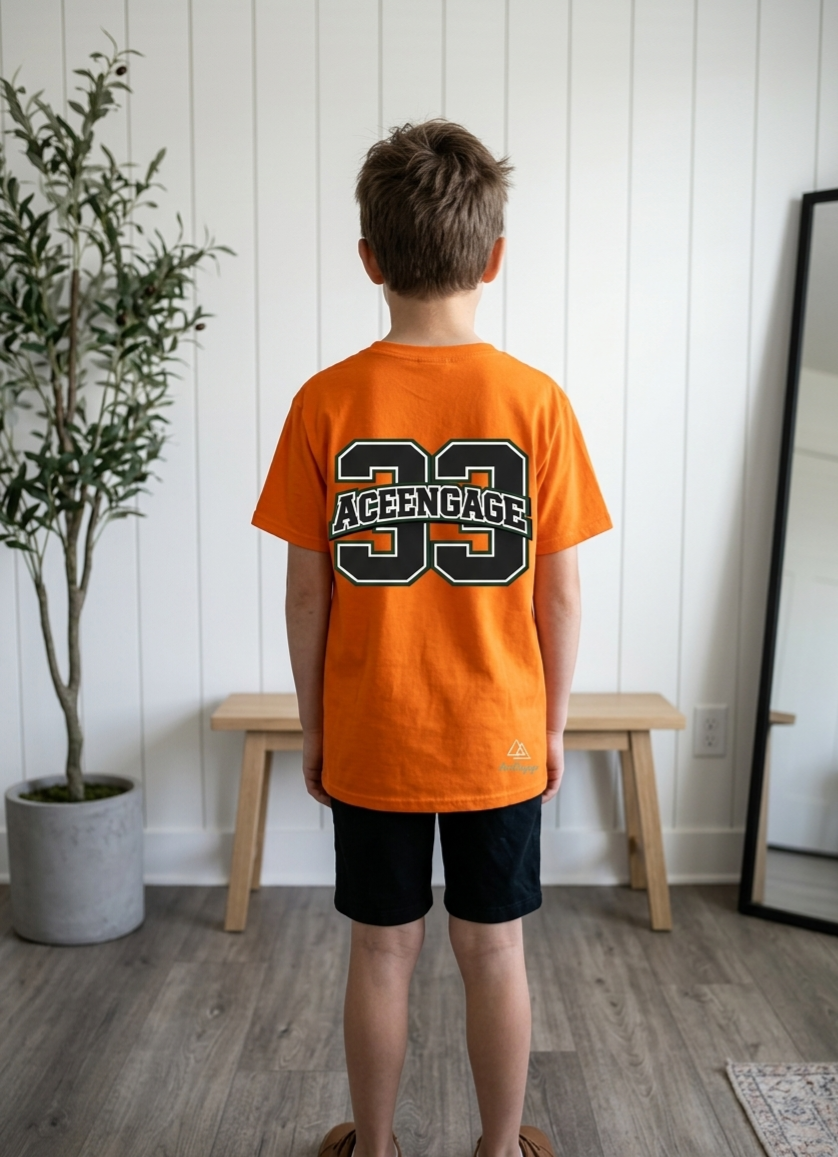 AceEngage The 33 Collection Kids Tee - Orange
