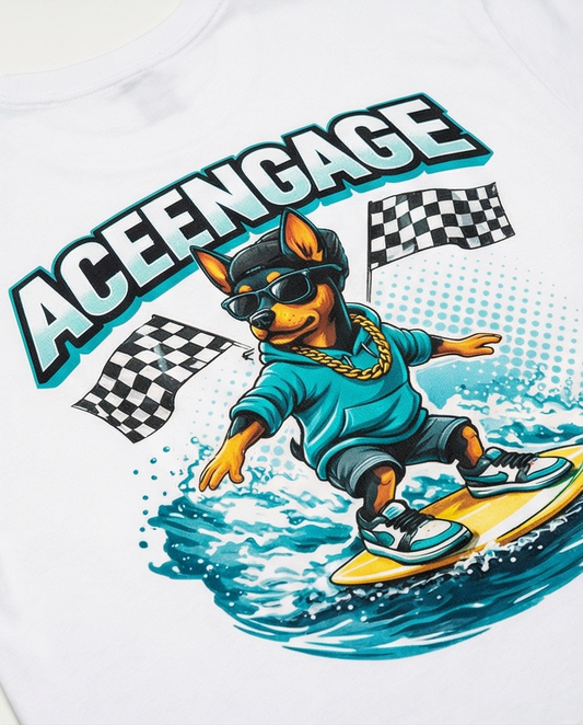 AceEngage Surf Dog Graphic Tee