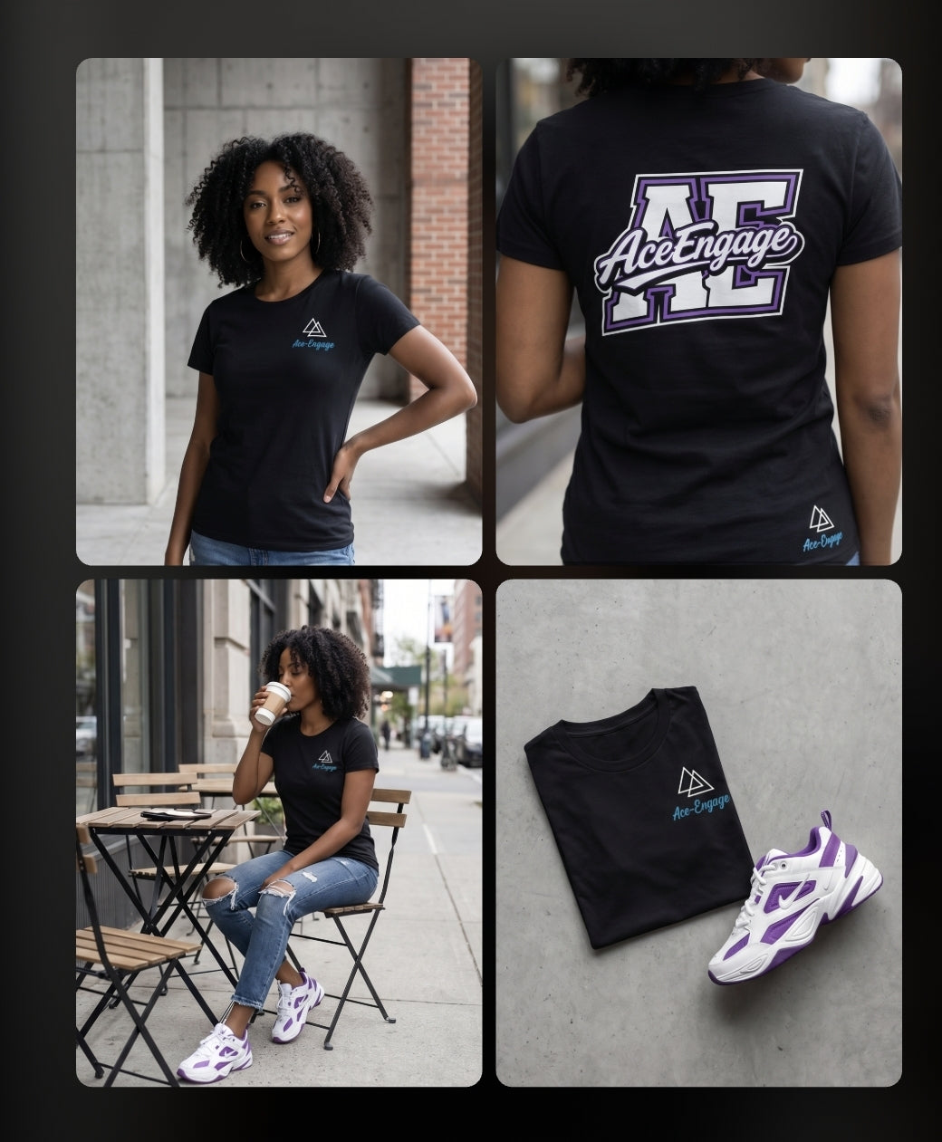 AceEngage Women's Initial Style Tee