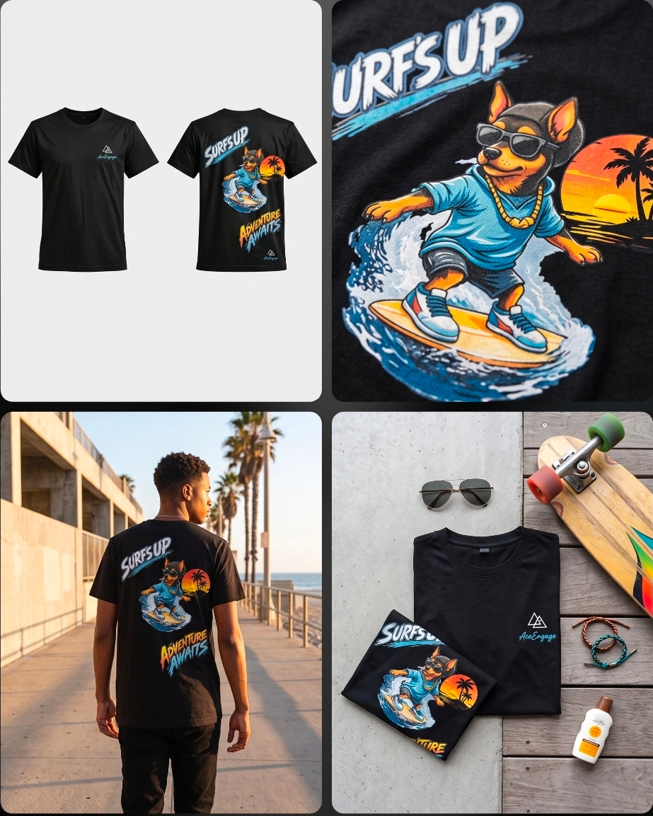 Surf's Up – Adventure Awaits Graphic Tee
